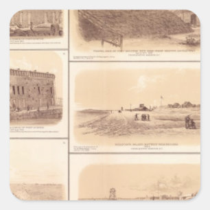 Forts Sumter & Moultrie, Sullivan's Island Square Sticker