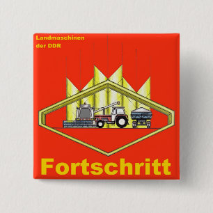 Fortschritt DDR Design 15 Cm Square Badge