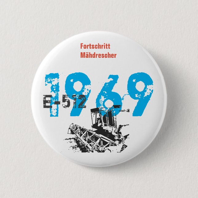 Fortschritt DDR Design 6 Cm Round Badge (Front)