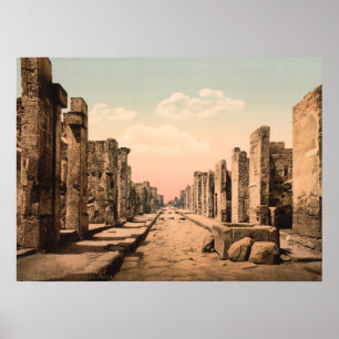 Fortuna Street, Pompeii, Campania, Italy Poster