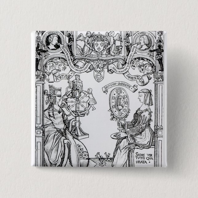 Fortune and Wisdom 15 Cm Square Badge (Front)