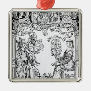Fortune and Wisdom Metal Ornament