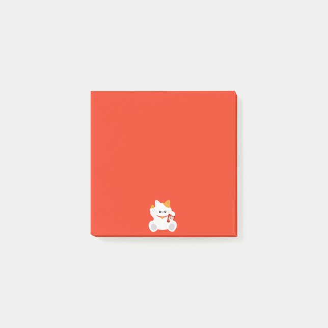 Fortune Cat Post-it Notes (Front)
