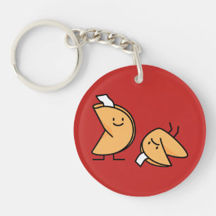 Fortune cookie crispy Chinese sweet dessert lucky Key Ring