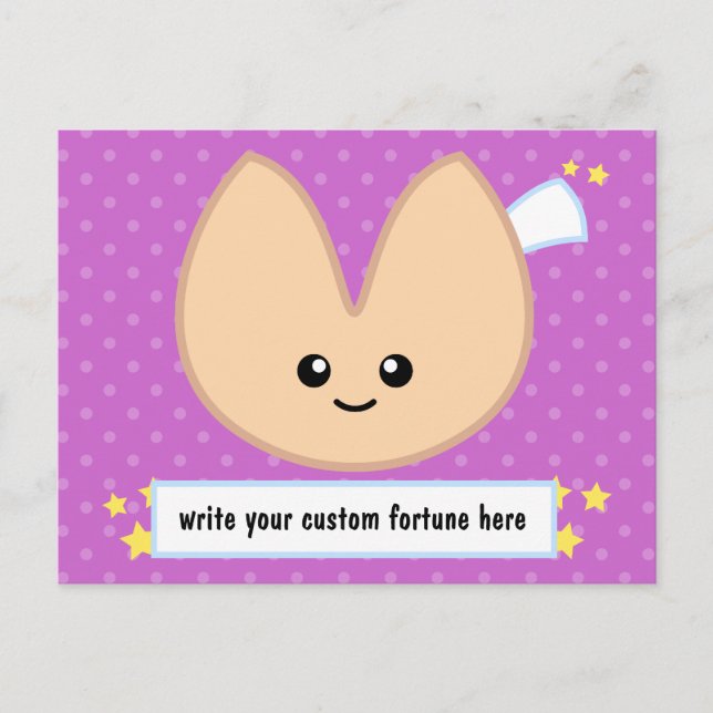 Fortune Cookie Fortune - customisable! Postcard (Front)