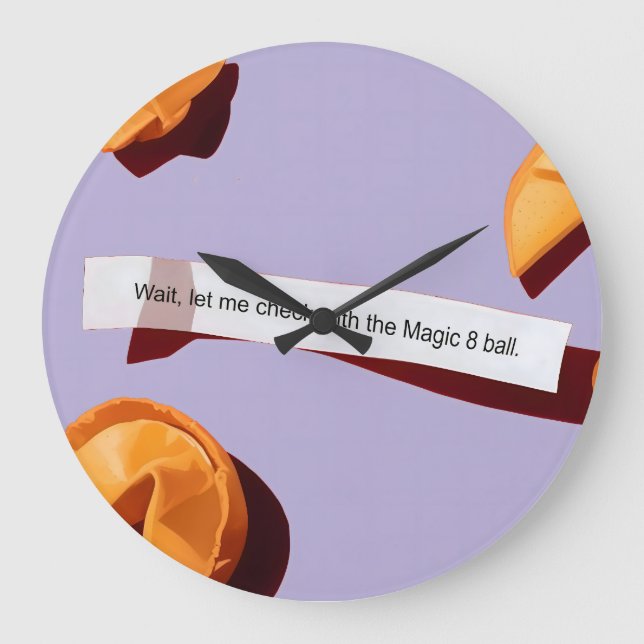 Fortune Cookie & The Magic 8 ball Large Clock (Front)
