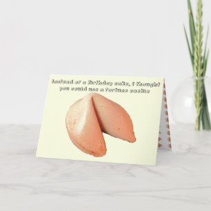 Fortune Cookie vs. Birthday Cake Card
