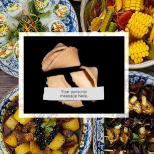 Fortune Cookie with Custom Message Postcard
