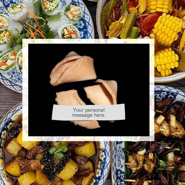 Fortune Cookie with Custom Message Postcard (Creator Uploaded)