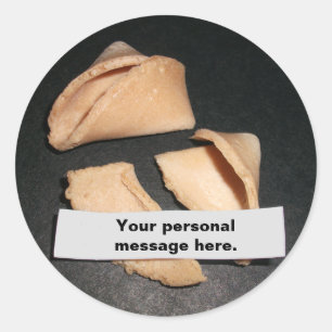 Fortune Cookie with Personalised Fortune Stickers
