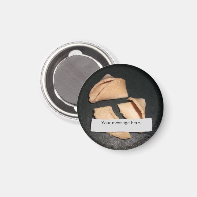 Fortune Cookie with Personalized Fortune Magnet (Front/Back)