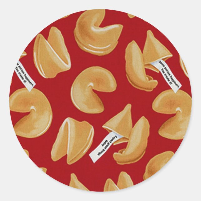 Fortune Cookies Classic Round Sticker (Front)