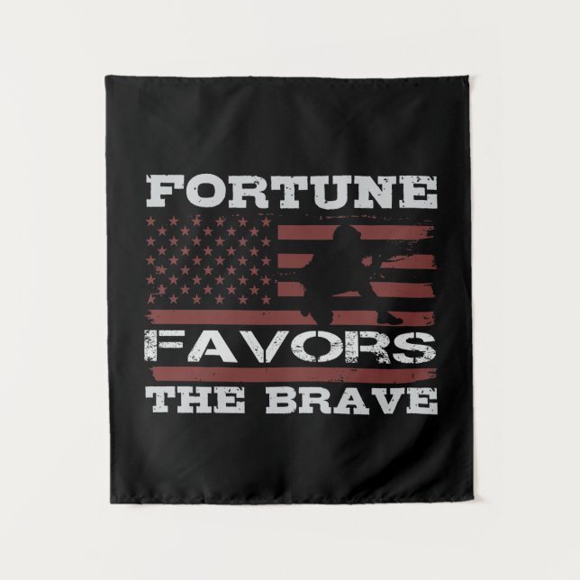 Fortune Favors The Brave Tapestry (Front)
