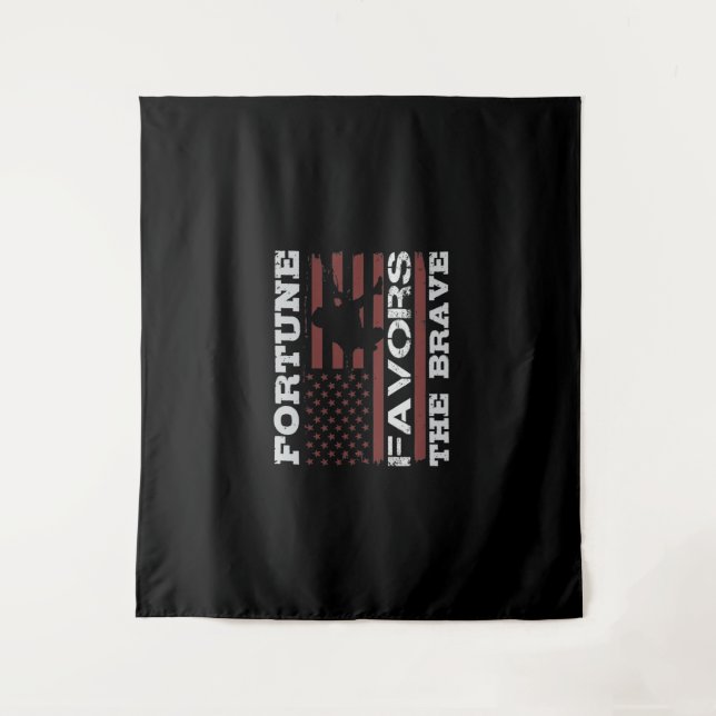 Fortune Favors The Brave Tapestry (Front)