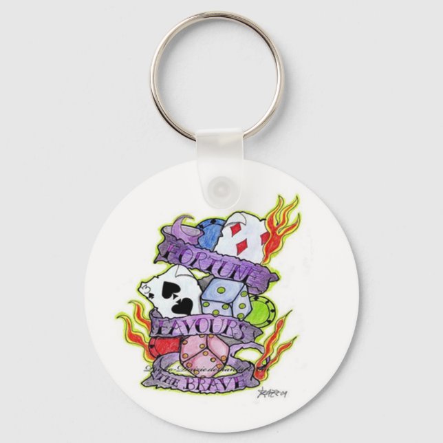 Fortune Favours Key Ring (Front)