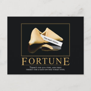 Fortune Motivational Parody Postcard