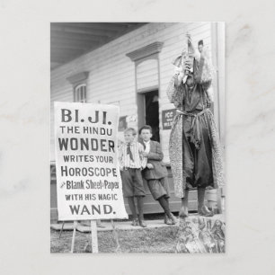 Fortune Teller at County Fair, 1910 Postcard