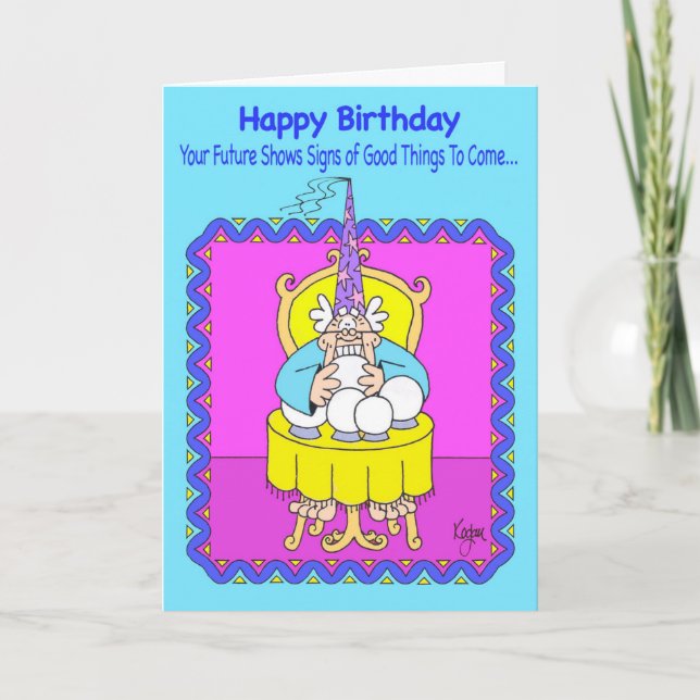 FORTUNE TELLER Birthday Card (Front)
