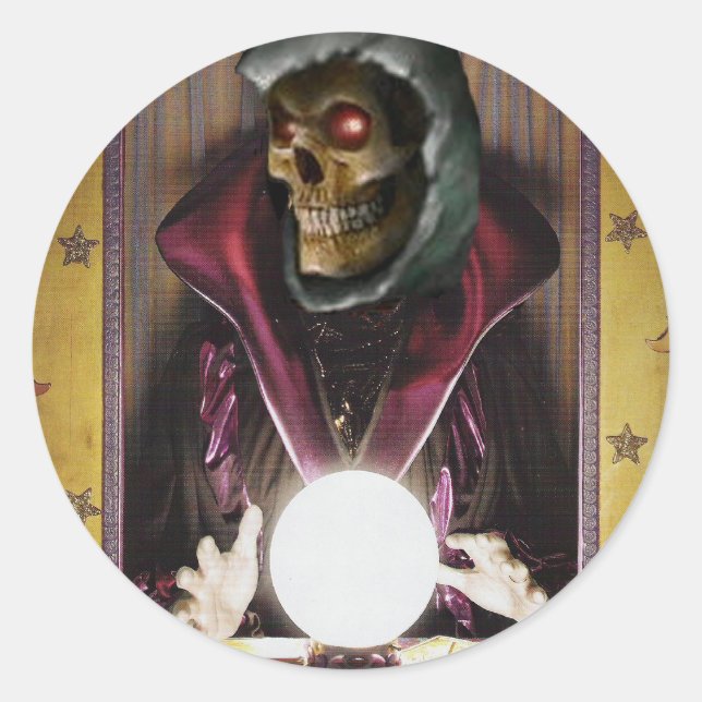 Fortune Teller Classic Round Sticker (Front)