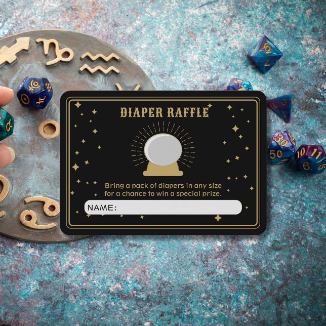 Fortune Teller Crystal Ball Diaper Raffle Enclosure Card (Creator Uploaded)