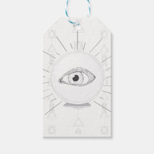 Fortune Teller Eye Seer Esoteric Crystal Ball Gift Tags