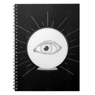 Fortune Teller Eye Seer Esoteric Crystal Ball Notebook