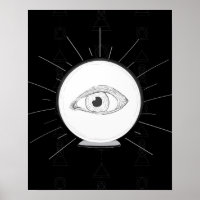 Fortune Teller Eye Seer Esoteric Crystal Ball