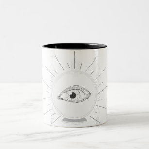 Fortune Teller Eye Seer Esoteric Crystal Ball Two-Tone Coffee Mug