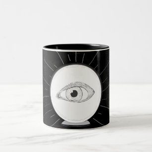 Fortune Teller Eye Seer Esoteric Crystal Ball Two-Tone Coffee Mug