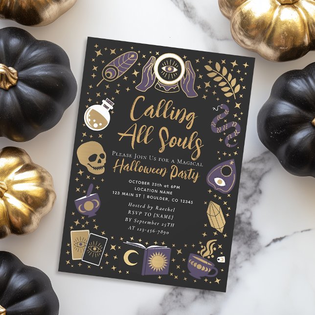 Fortune Teller Future Witchy Halloween Party Invitation (Creator Uploaded)