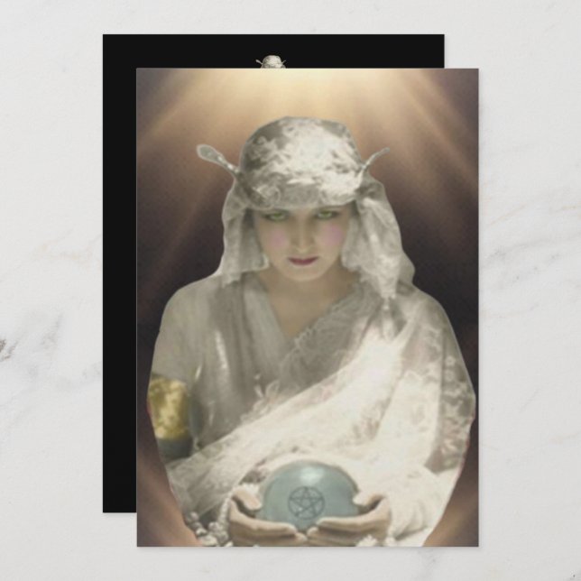 Fortune Teller Gypsy Greeting / Birthday Card (Front/Back)