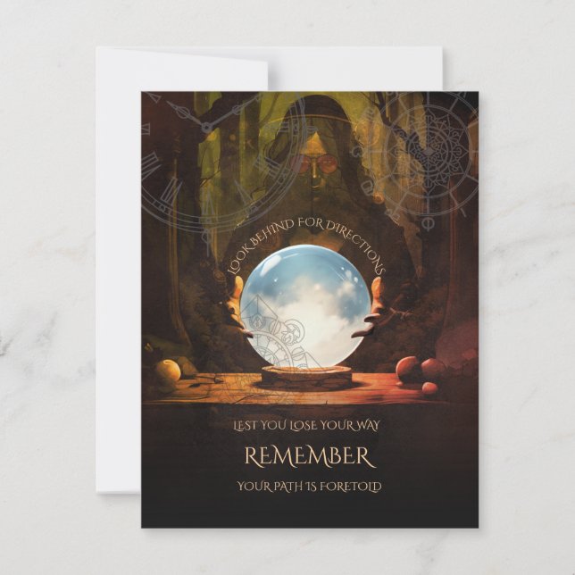 Fortune Teller Halloween Directions Card (Front)