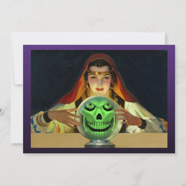 Fortune Teller Halloween Party Invitations (Front)
