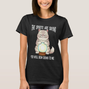 Fortune Teller House Cat with Crystal Ball Bow Dow T-Shirt