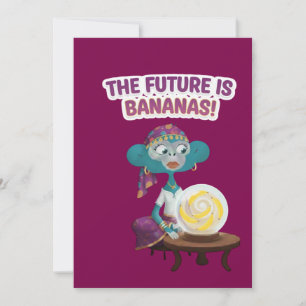 Fortune teller monkey invitation