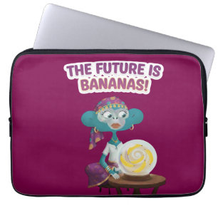 fortune teller monkey laptop sleeve