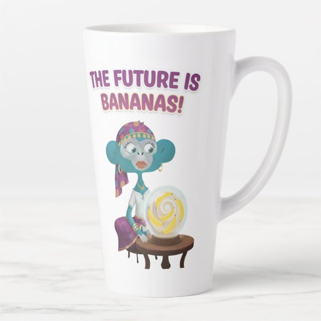 Fortune teller monkey latte mug (Right)
