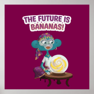 fortune teller monkey poster