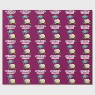Fortune teller monkey wrapping paper