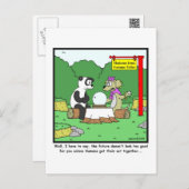 Fortune Teller: Panda cartoon Postcard (Front/Back)