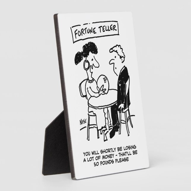 Fortune Teller Predicts a Financial Loss Plaque (Side)