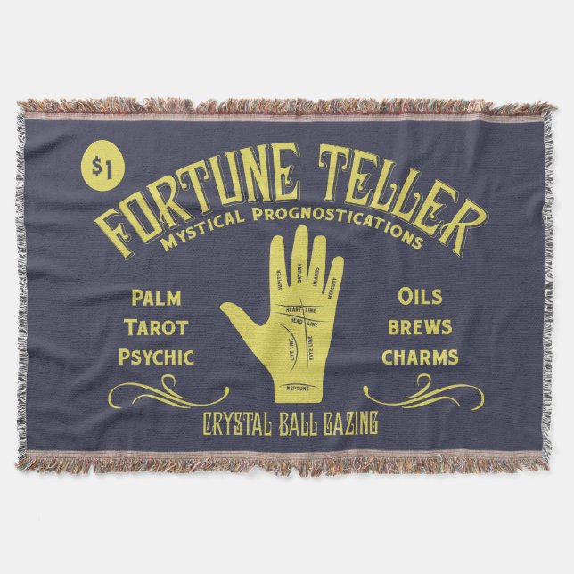 Fortune Teller Throw Blanket (Front)
