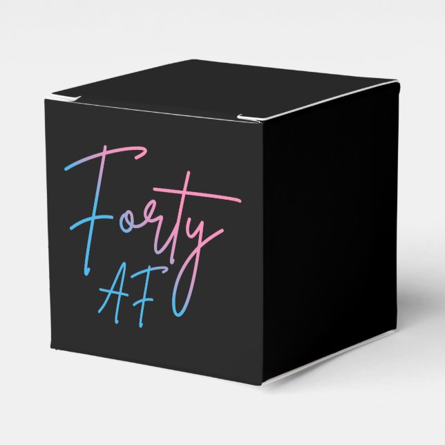 Forty AF II - Birthday Gift Favour Box (Front Side)