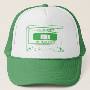 Forty Birthday Crew 1985 Cassette Birthday Family Trucker Hat