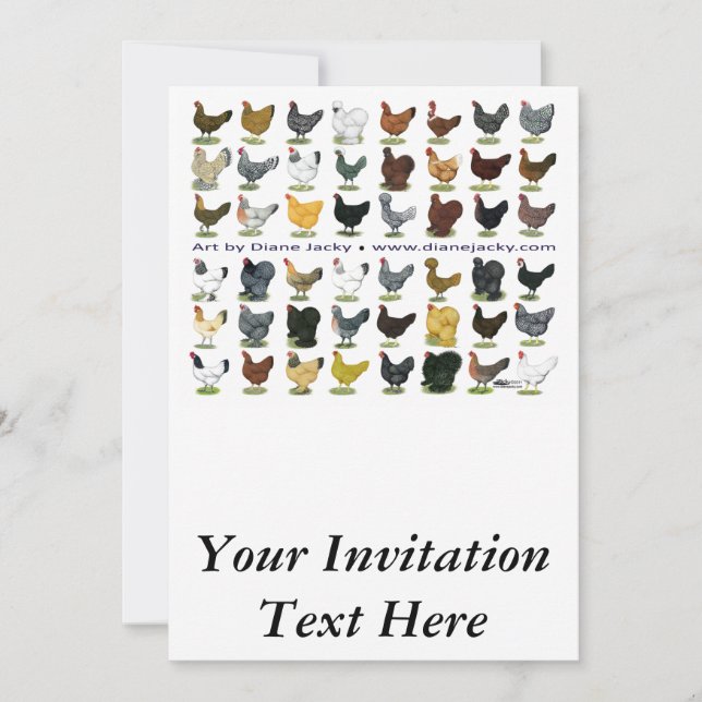 Forty-eight Hen Promo Invitation (Front)