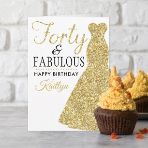 Forty & Fabulous 40th Birthday Card