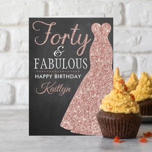 Forty & Fabulous 40th Birthday Card