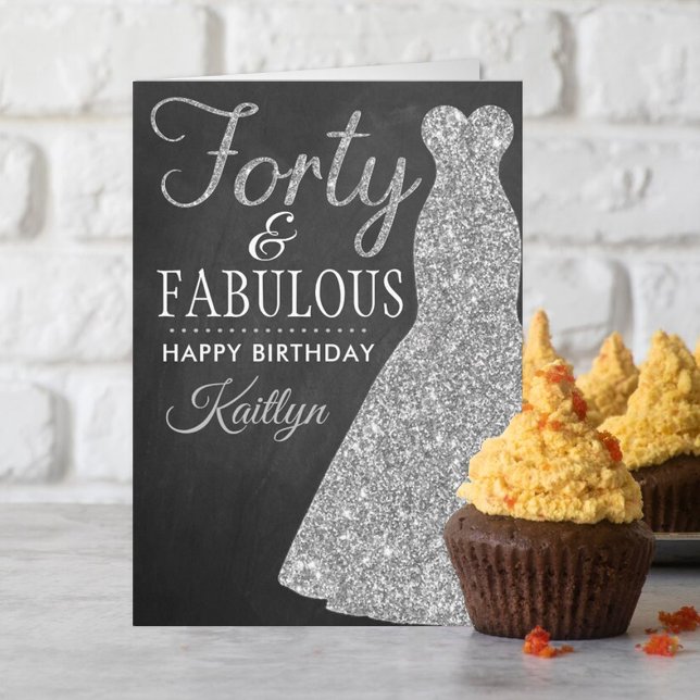 Forty & Fabulous 40th Birthday Card (Creator Uploaded)