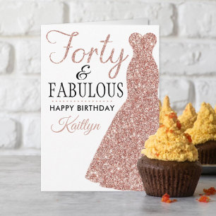 Forty & Fabulous 40th Birthday Card