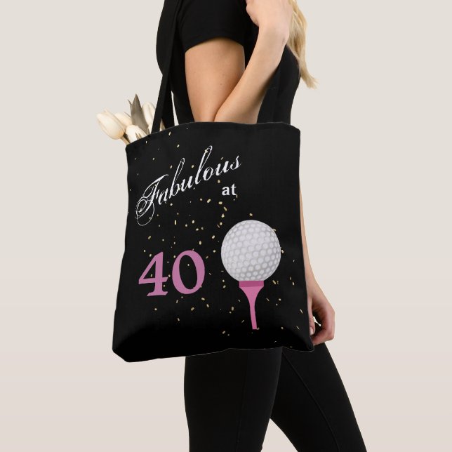 Forty Fabulous Golf Tote Bag (Close Up)